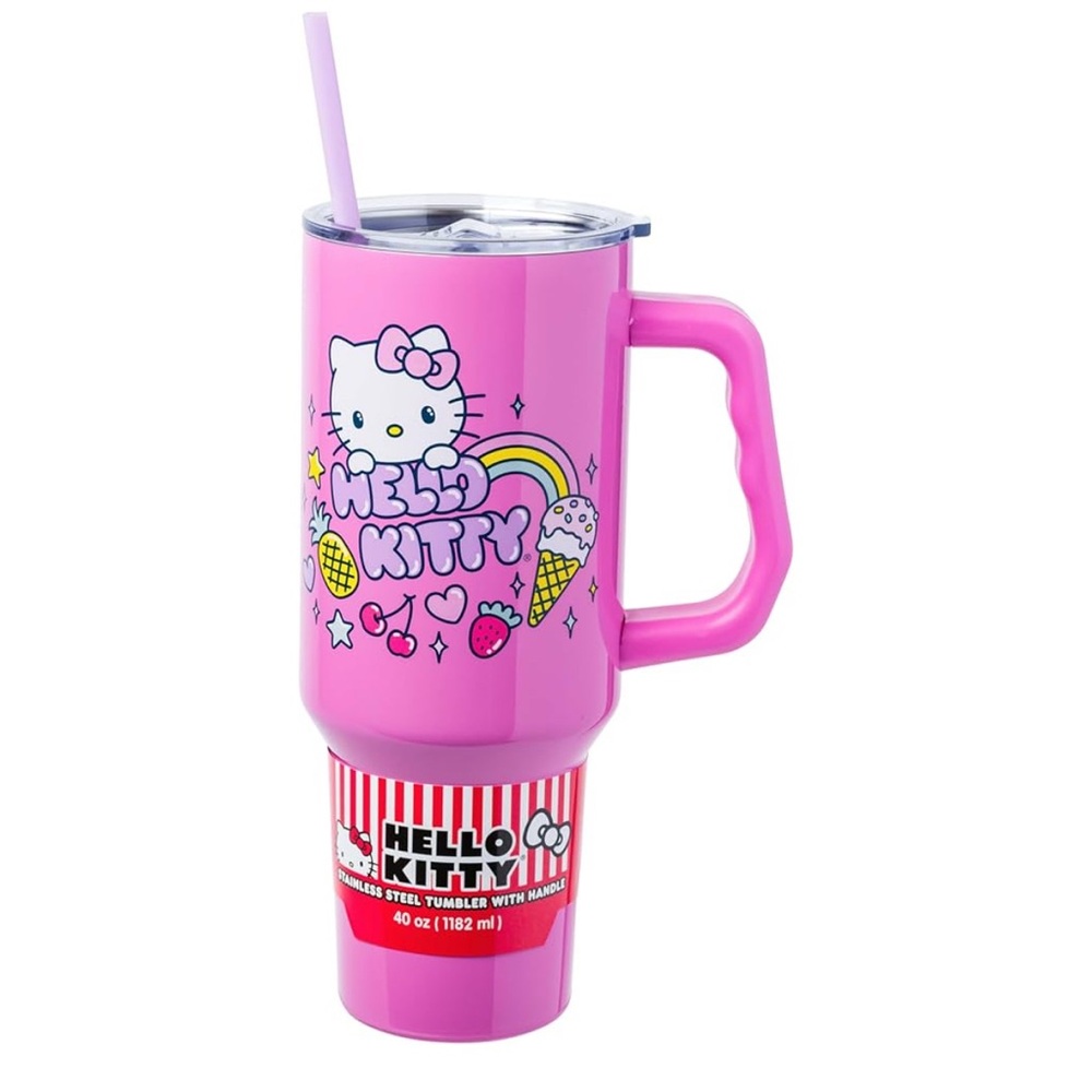 Sanrio Hello Kitty 40 OZ Summer Stainless Steel Tumbler by Silver Buffalo